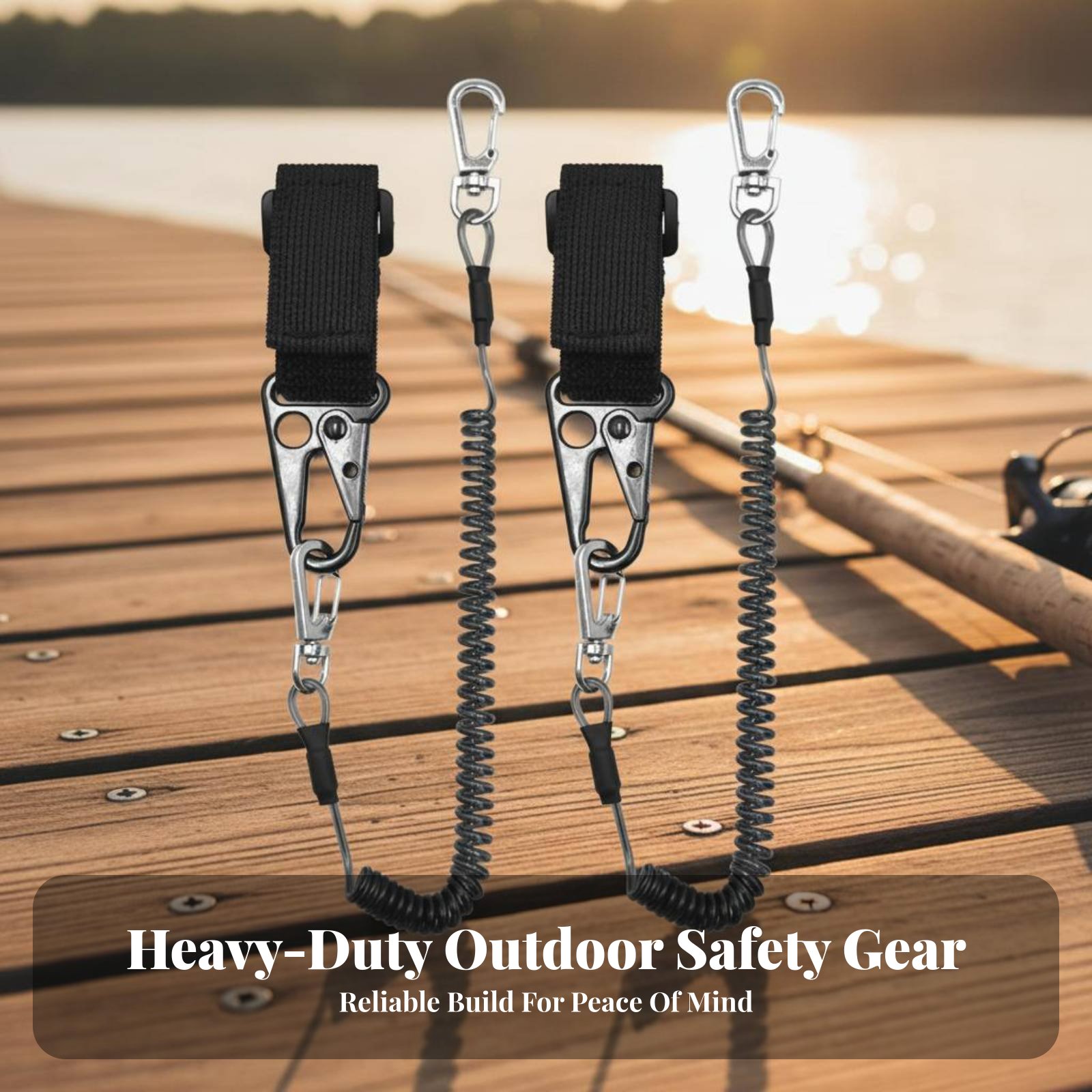 Retractable Rod Leash Adjustab - Fishing Kayak Paddle Leash recension och pris