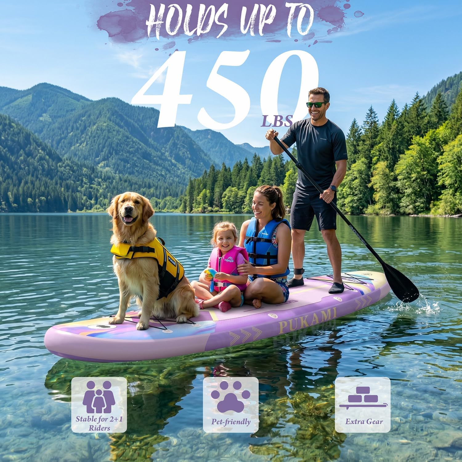 Extra Wide Inflatable Stand Up - Fishing Kayak Paddle recension och pris